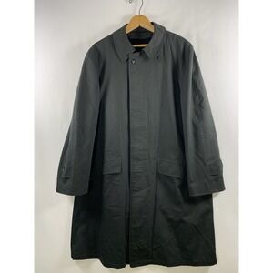 VTG Plymouth Mens Tonal Stripe Insulated Mid Length Modular Rain Coat Commuter